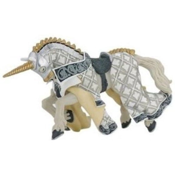 Papo Weapon Master Unicorn Horse Hand Painted Figurine - Heirloom Quality Collectible No. 39916