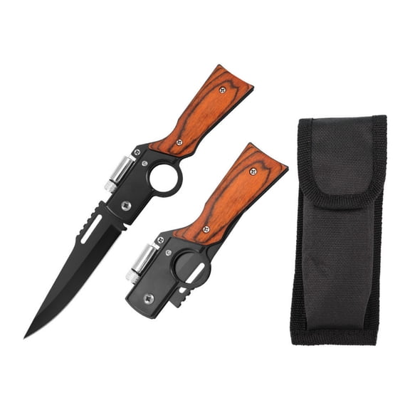 Weapon-shaped Folding Knife,Outdoor Knife,Wooden-handled Folding Knife,Sharp-edged Special Forces Military Knife