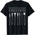 thumbnail image 1 of Weapons Of Mass Creation Funny Art Brush Painter Artist T-ShirtMen and women, Black T-shirt, size: Extra large S-4XL, 1 of 4