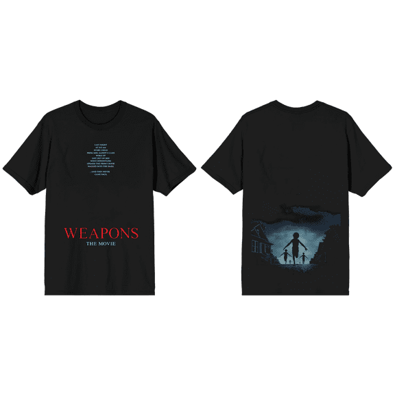 Weapons Poster Art Graphic Tee for Adult Fans-Small