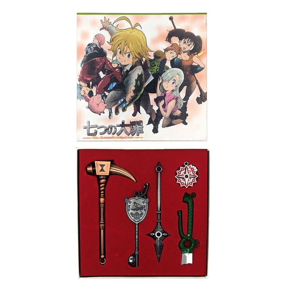 Weapons - Seven Deadly Sins Necklace & Keychain 5 pc. Pendant