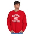 thumbnail image 1 of Weapons of Mass Seduction Joke Unisex Plus Size Sweatshirt Brisco Brands 5X, 1 of 6