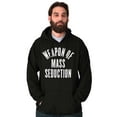 thumbnail image 1 of Weapons of Mass Seduction Joke Unisex Plus Fleece Graphic Hoodie Brisco Brands 2X, 1 of 5