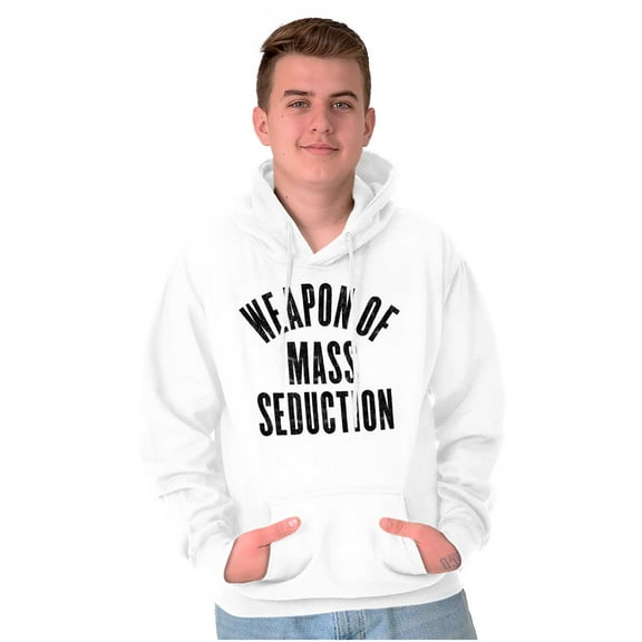 Weapons of Mass Seduction Joke Unisex Plus Fleece Graphic Hoodie Brisco Brands 3X