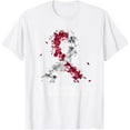 thumbnail image 1 of Wear Burgundy White Ribbon Oral Head & Neck Cancer Awareness T-Shirt, 1 of 4