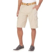 Wear First Men's Legacy Belted Cargo Shorts (Beige, 30)