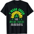 thumbnail image 1 of Wear Green For Mental Health Awareness Matters Sunflower T-Shirt, 1 of 4