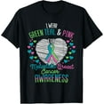 thumbnail image 1 of Wear Green Teal Pink For Metastatic Breast Cancer Ribbon T-Shirt, 1 of 3