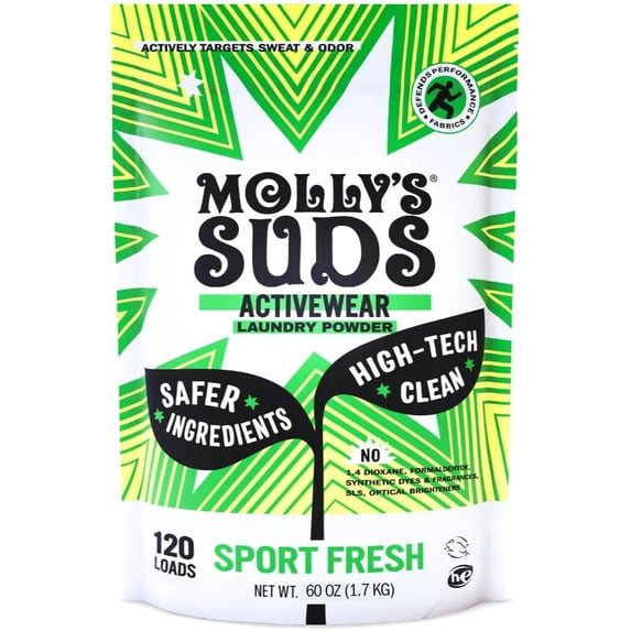 Wear Laundry Detergent | Extra Strength Sport Laundry Powder, Stain Fighting for Performance Fabrics and Sensitive Skin | 120 Loads