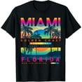 thumbnail image 1 of Wear Miami Florida T shirts, Miami Colorful Sunrise graphic T-Shirt, 1 of 3