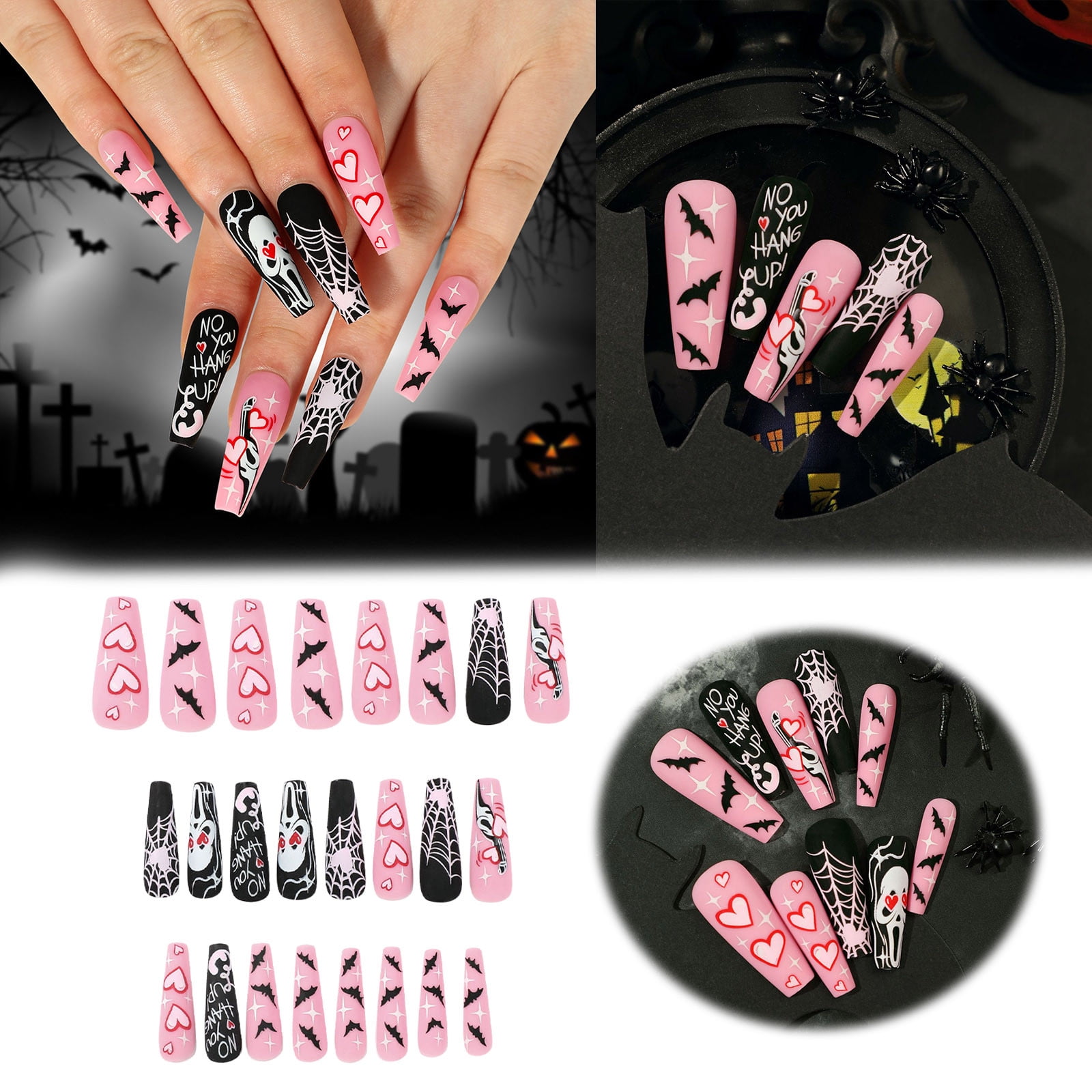 Wear Nail Black Powder Frosted Bat Piece Finished Removable 1ml Clear