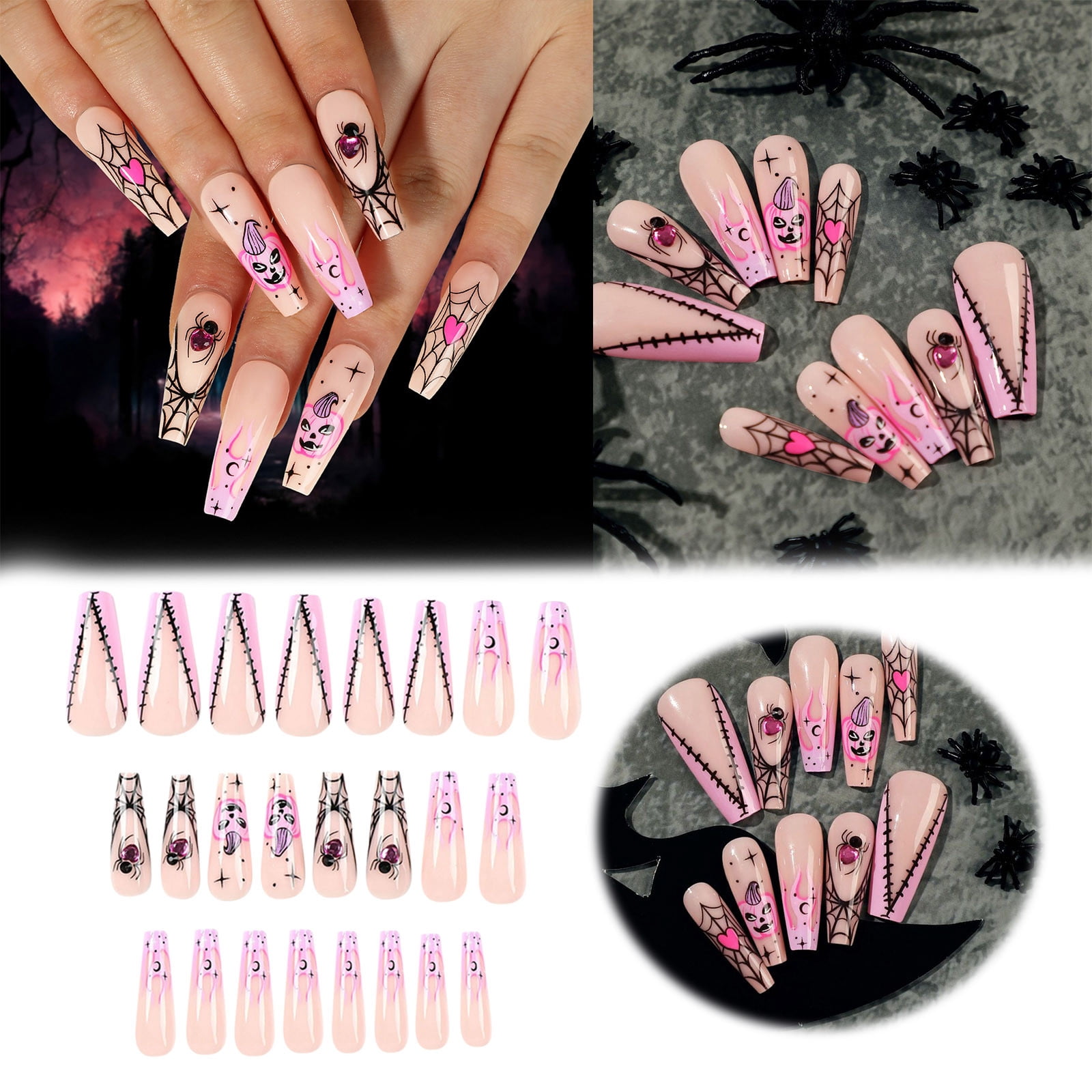 wear-nails-flame-french-nails-heart-pumpkin-nail-patch-1ml-tips-nail