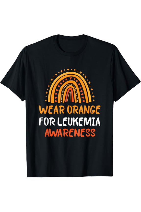 Wear Orange Leukemia Awareness Rainbow Leukemia T-Shirt