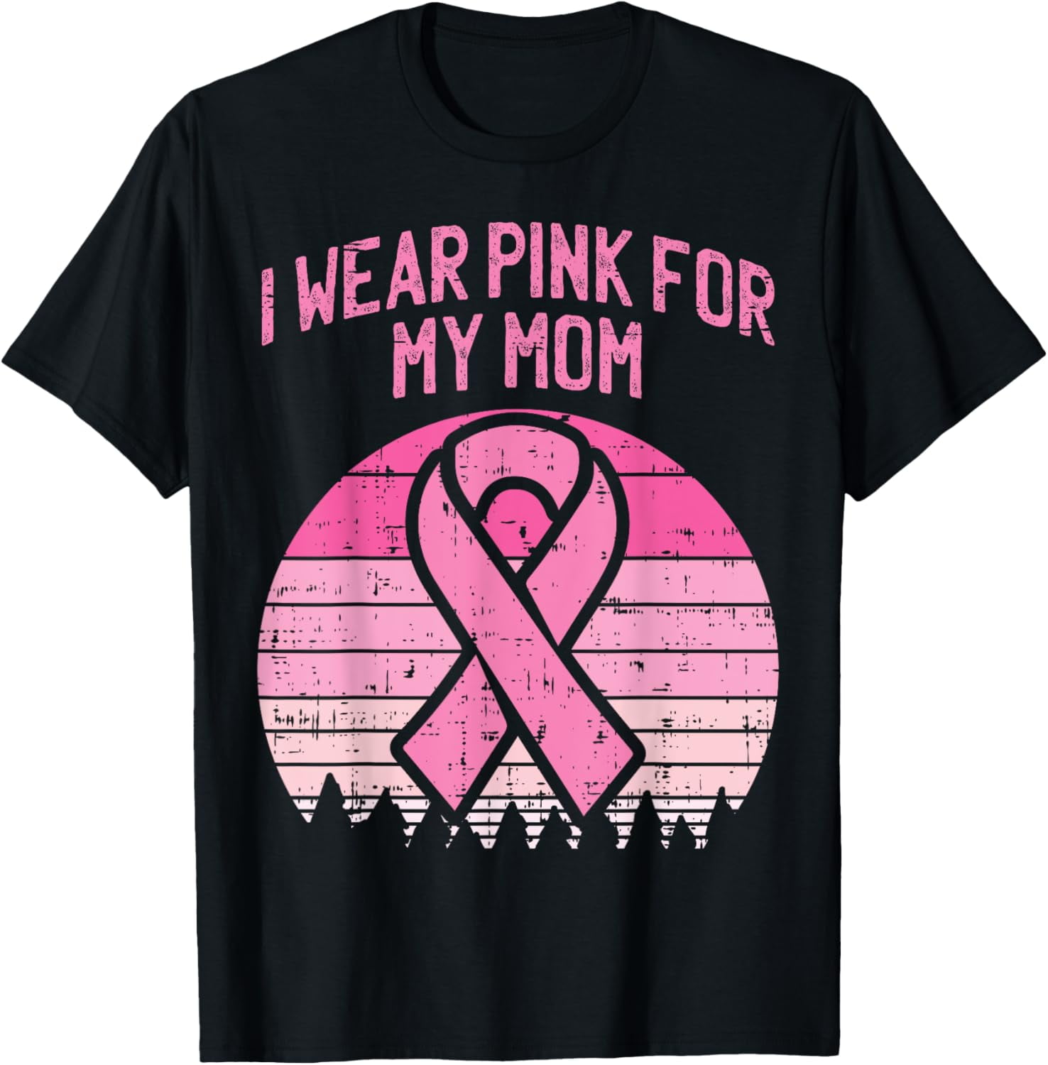 Wear Pink For My Mom Breast Cancer Awareness Kids Boy Girl TShirt