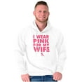 thumbnail image 1 of Wear Pink For My Wife Breast Cancer Men's Big & Tall Graphic Hoodie Brisco Brands 2X, 1 of 5