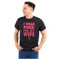 thumbnail image 1 of Wear Pink For My Wife Breast Cancer Men's Graphic T Shirt Tees Brisco Brands S, 1 of 5