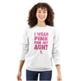 thumbnail image 1 of Wear Pink For My boob Breast Cancer Women Plus Size Crewneck Sweatshirt Brisco Brands 3X, 1 of 5