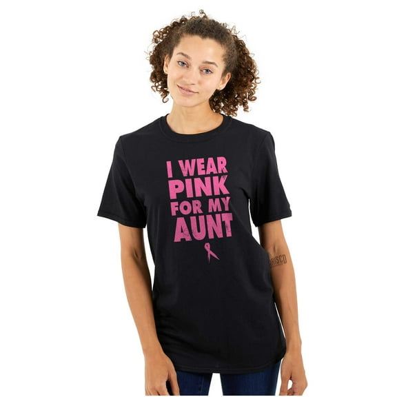 Wear Pink For My boob Breast Cancer Women's Graphic T Shirt Tees Brisco Brands S