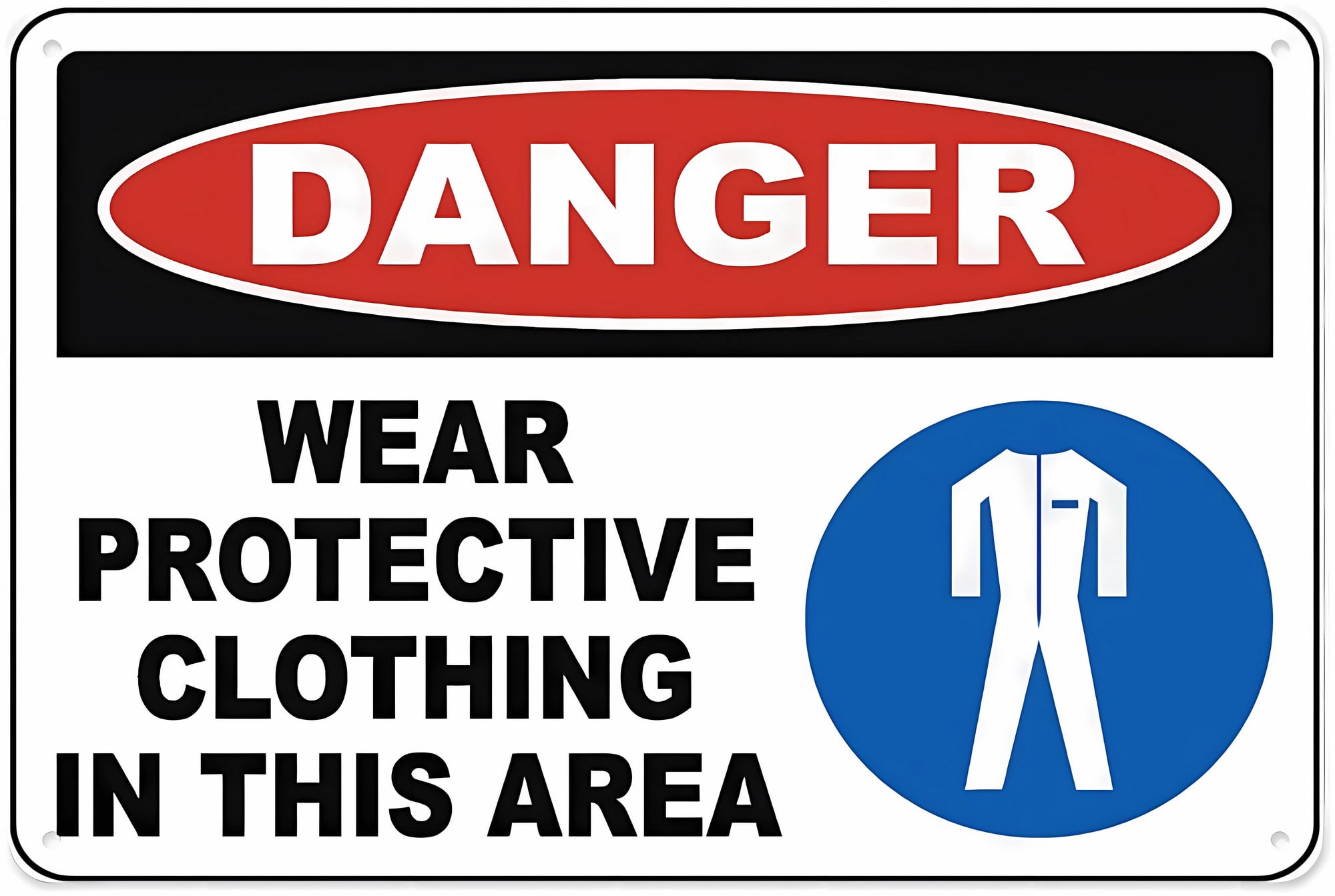 Used Garb Sign Wear Protective Clothing In This Area Sign - 8