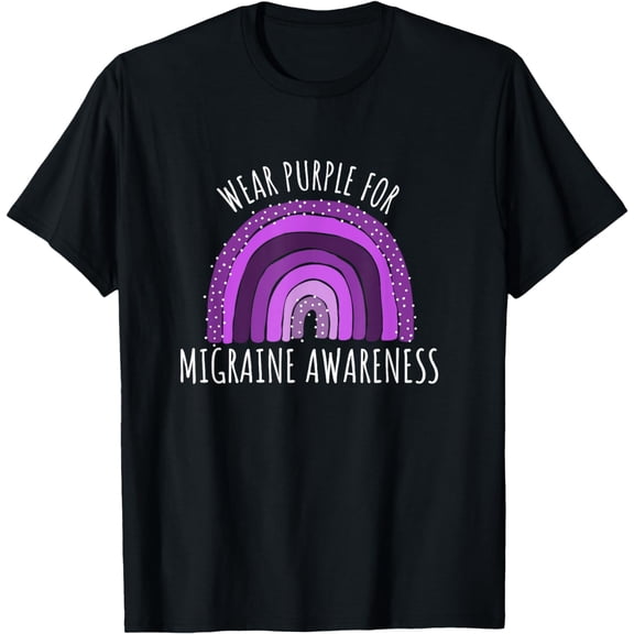 Wear Purple For Migraine Awareness Month Shirt, Migraine T-Shirt mens t t men，black，women，misfits，journey ，boys