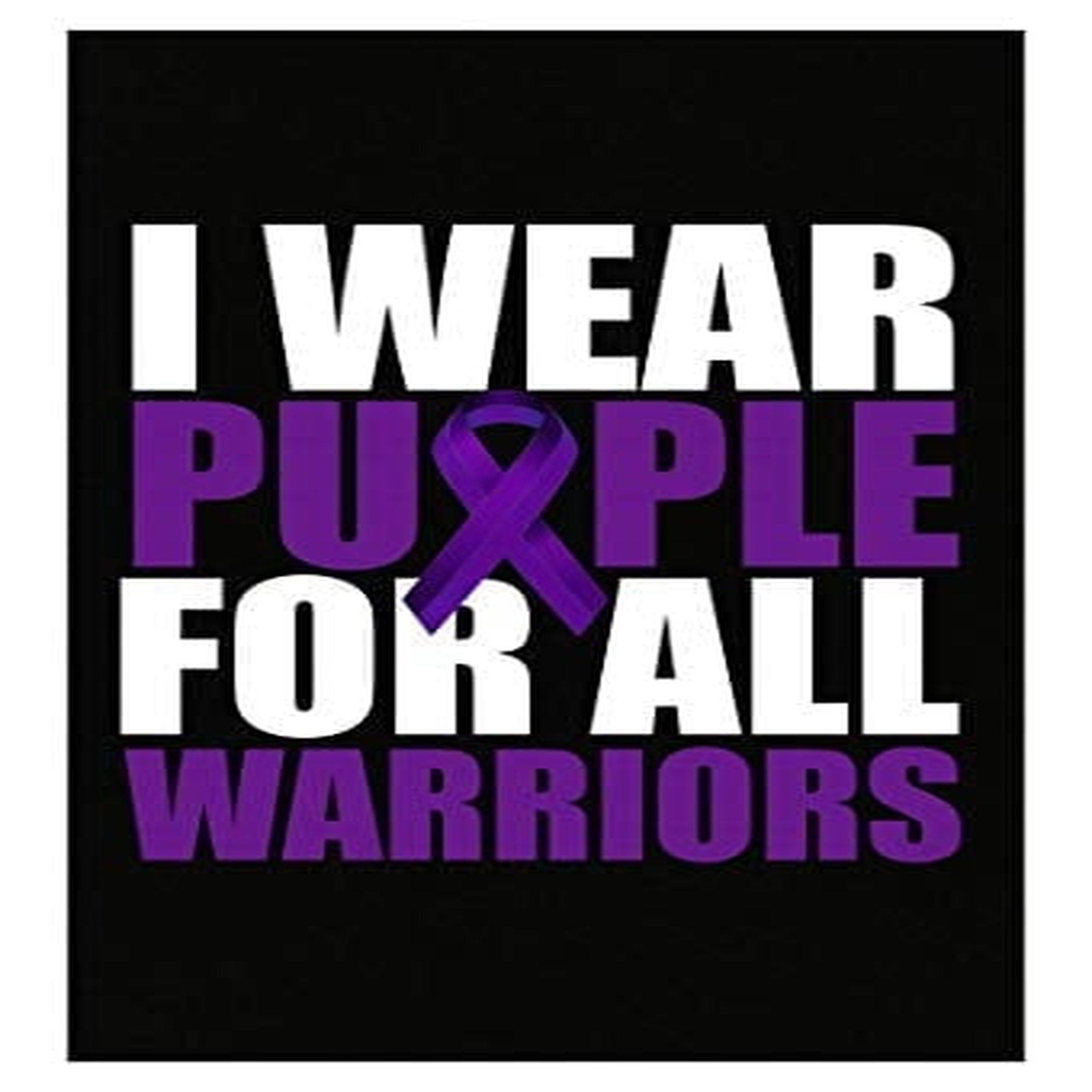 Purple Riot Poster Wear Purple for Warriors Poster - Strength Bravery Courage Ribbon ...