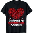 thumbnail image 1 of Wear Red For Red Ribbon Week Awareness Drug Free Cute Hearts T-Shirt, 1 of 3