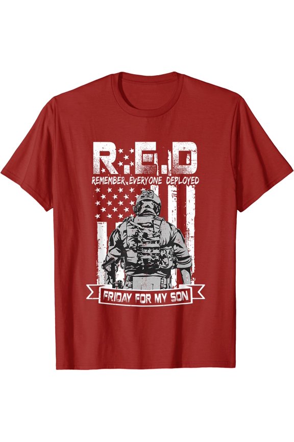 Wear Red For Son Support Military Mom Red Friday For My Son T-Shirt