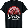 thumbnail image 1 of Wear Red Stroke Awareness Rainbow Strong Brave Survivor T-Shirt, 1 of 4
