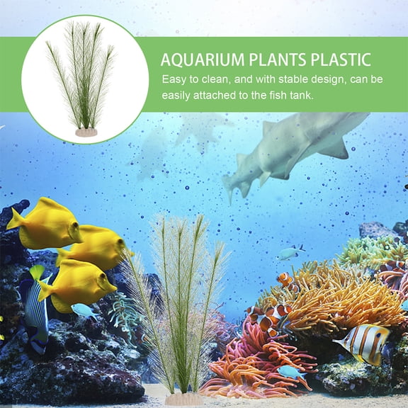 Clispeed Aquarium Carpet Plants Water Source Protection Green Plastic 3Pcs