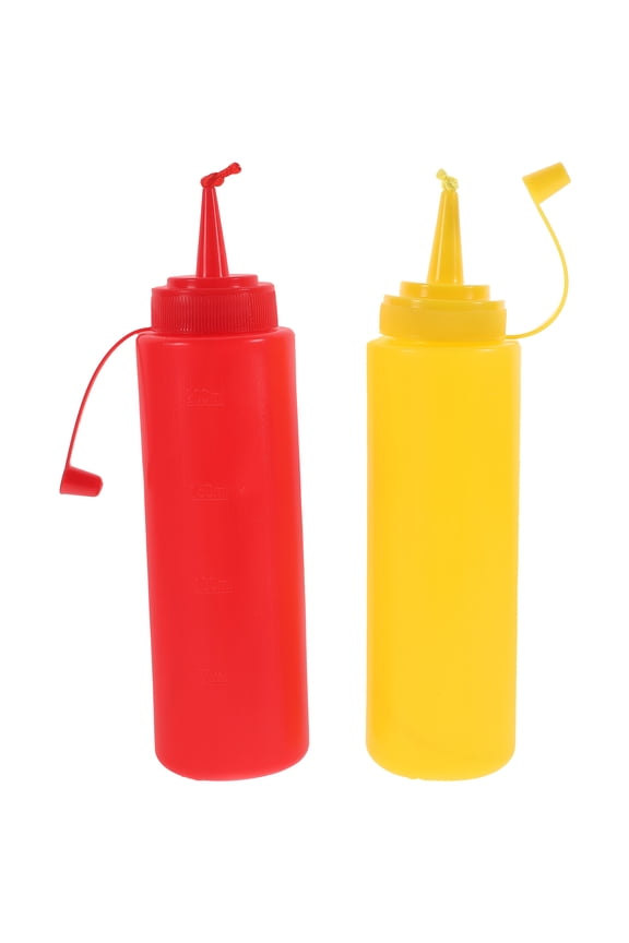 Funny Prank Toys Realistic Fake Ketchup and Mustard Great for Parties Carnivals Assorted Color Plastic 2Pcs