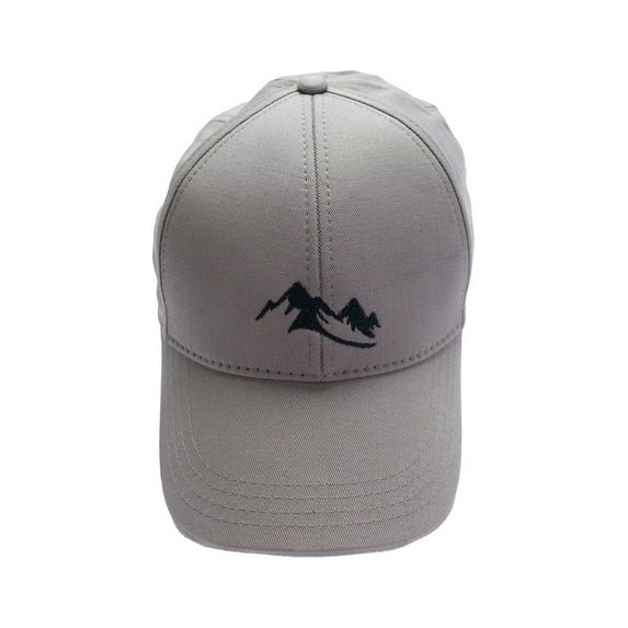 Wear Sierra Adjustable Performance Hat with Mountain Logo, Breathable Cap, Brown, One Size