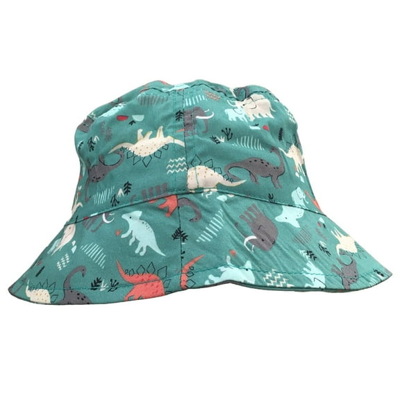 Wear Sierra Baby Boys’ Cartoon Animal Print Fedora Hat, Soft UV Protection, Green, One Size