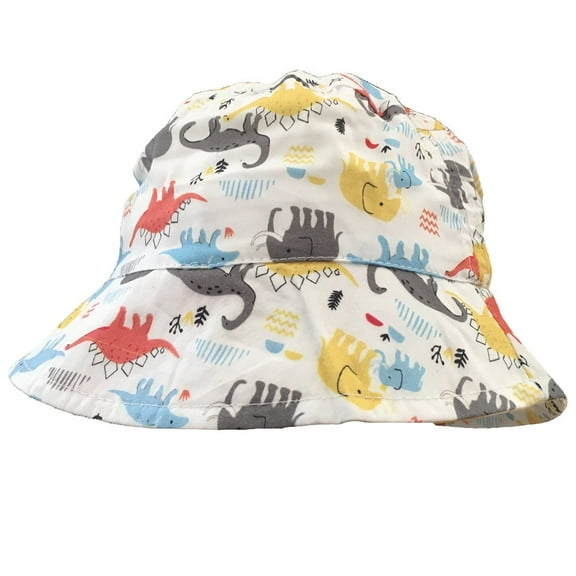 Wear Sierra Baby Boys’ Cartoon Animal Print Fedora Hat, Soft UV Protection, White, One Size