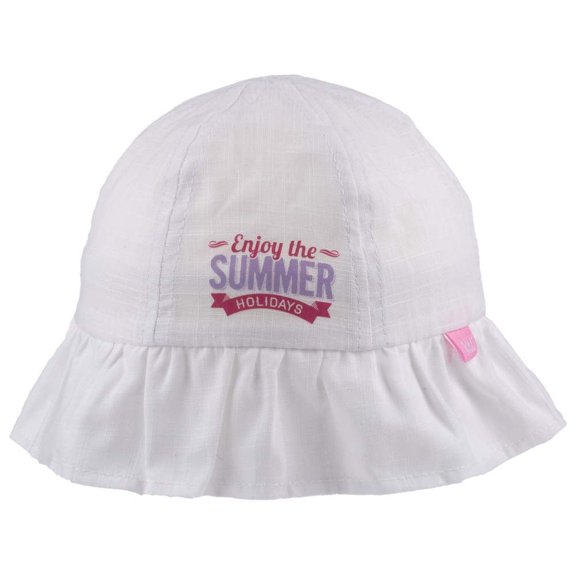 Wear Sierra Enjoy Summer Holidays Toddler Sun Hat, Soft Blend, UV Protection, White, One Size