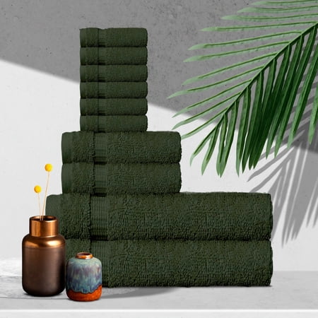 Wear Sierra Hamptons Luxury Turkish Towel Set 10-Piece, 100% Turkish Cotton, Quick Drying