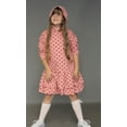 thumbnail image 1 of Wear Sierra Little Girl’s Hoodie Dress, Cotton Knit with Lycra, Tiered Skirt, Pink, Size 8, 1 of 4