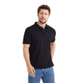 thumbnail image 1 of Wear Sierra Men's Polo Shirt, Short Sleeve, 2-Button, Quick Dry, Relaxed Fit, Black, Small, 1 of 7