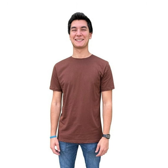 Wear Sierra Men's T-Shirt,Short Sleeve,Crewneck,Cotton, Soft, Breathable, Chocolate, XX-Large