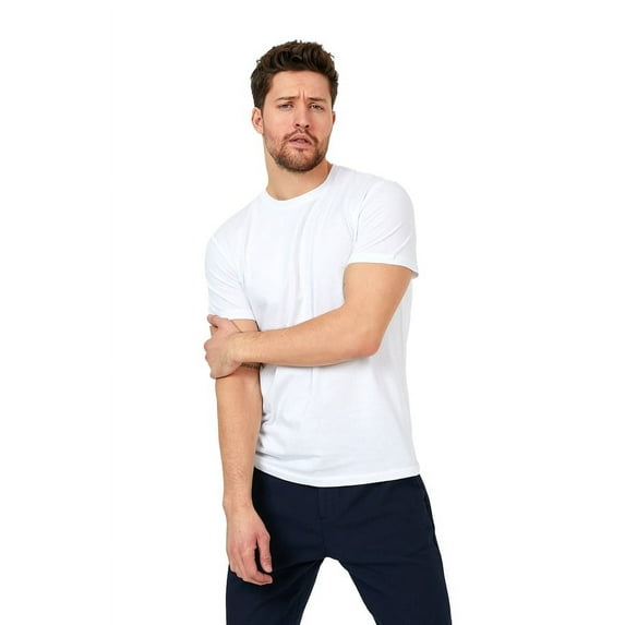 Wear Sierra Men's T-Shirt,Short Sleeve,Crewneck,Cotton, Soft, Breathable, White, Large