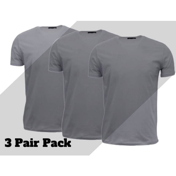 Wear Sierra Men's T-Shirt,Short Sleeve,Crewneck,Cotton, Soft, Gray, Pack of 3, Medium