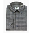 thumbnail image 1 of Wear Sierra Men's Turkish Cotton Long Sleeve Button Down Shirt in Combed Cotton Dark Gray & Navy, 1 of 6