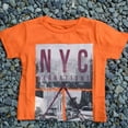 thumbnail image 1 of Wear Sierra Toddler & Kids Crew Neck Cotton T-Shirts, Orange Color, Soft Cotton, Ages 6-7 Years, 1 of 3