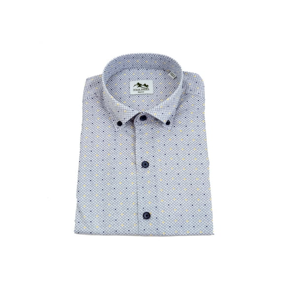 Wear Sierra Men's Top Shelf Navy Abstract Short Sleeve Shirt, Button Down, Cotton, XX-Large, 1-Pack