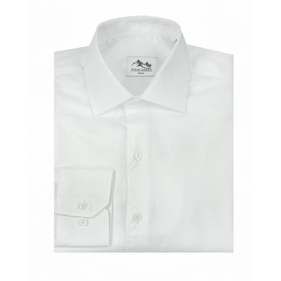 Wear Sierra Top Shelf Men's Cotton Long Sleeve Button Up Shirts in Classic White