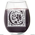 thumbnail image 1 of Wear The Logo 15.25 Oz. Clear Letter C Square Monogram Stemless Wine Glass, 1 of 2