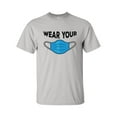 thumbnail image 1 of Wear Your Face Mask Unisex Adult Short Sleeve T-shirt-Ice Grey-xxxl, 1 of 4