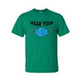 thumbnail image 1 of Wear Your Face Mask Unisex Adult Short Sleeve T-shirt-Kelly-4xl, 1 of 4