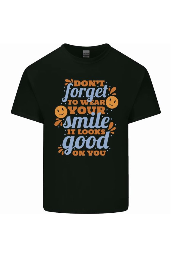 Wear Your Smile Feel Good Happy Joy Love Typography Cotton Tee,for unisex up to 5XL
