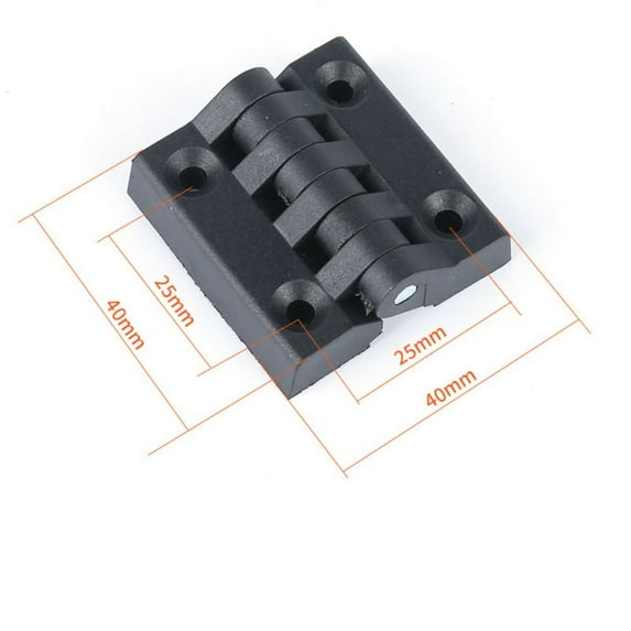 Wear-resistant Hardware Durable Black Cabinet Door Hinge Plastic Door Hinge Small Hinges Door Bearing 40X40MM
