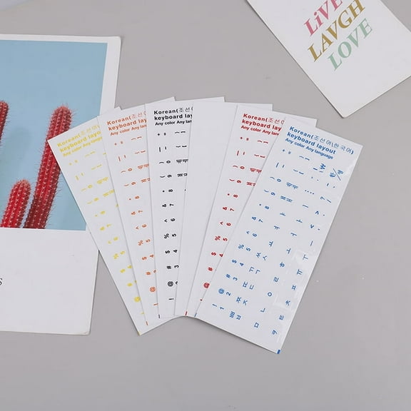 Wear-resistant Korean Letter Transparent Self-adhesive Keyboard Stickers